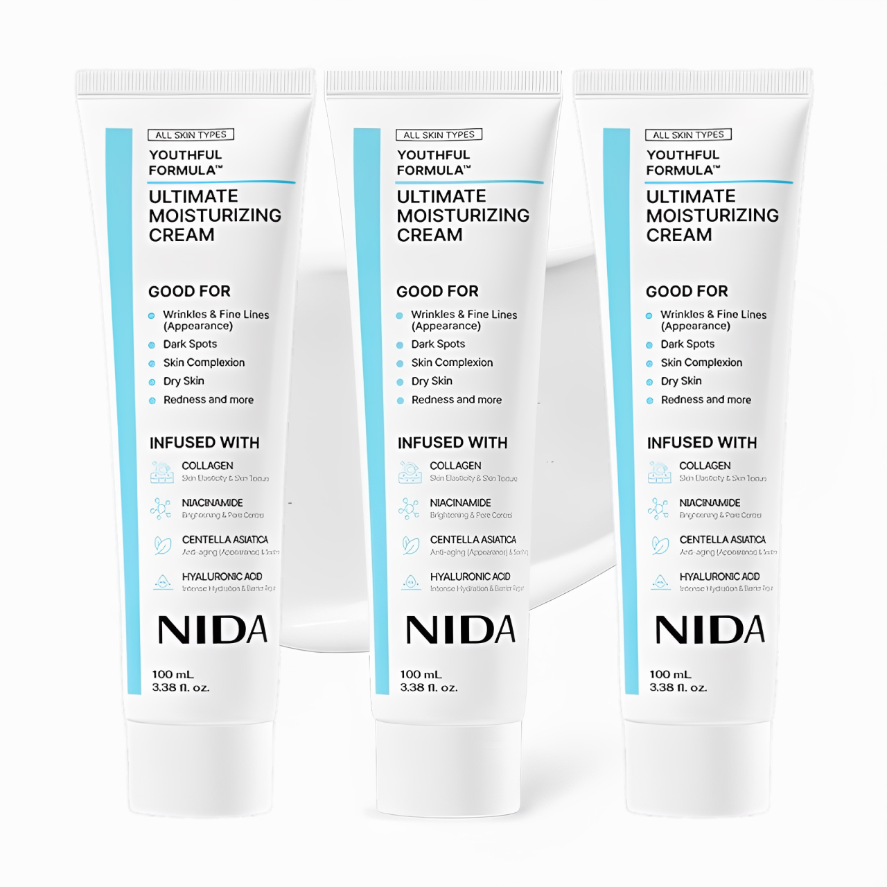 Luxury Skincare Korea - 니다 모이스처라이징 페이스 크림 콜라겐 히알루론산