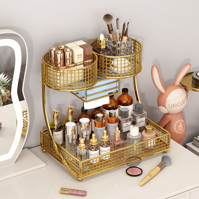 Luxury Skincare Gift Box - 고급 데스크탑 화장품 정리함, 스킨케어 보관함,