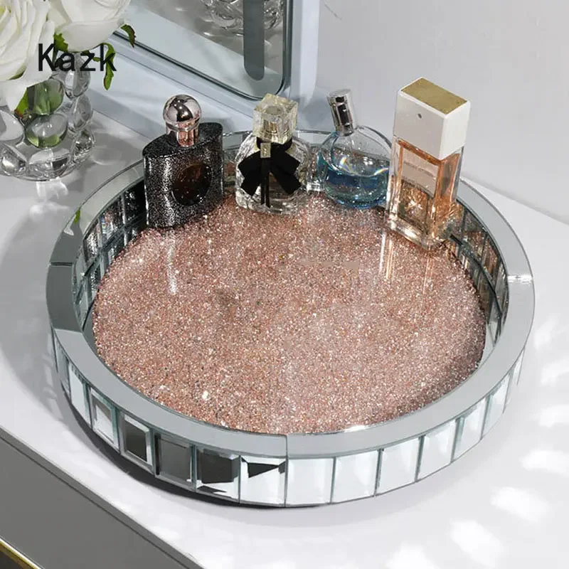 럭셔리 다이아몬드 상감 유리 보관 트레이, 장식 침실  - Luxury Skincare Aesthetic 리뷰 및 가격
