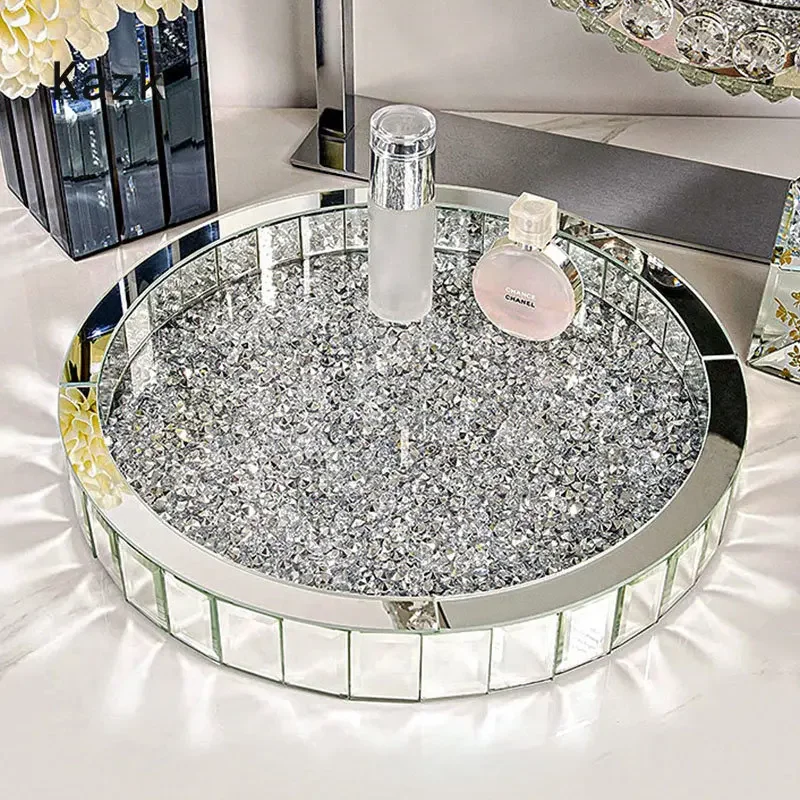 럭셔리 다이아몬드 상감 유리 보관 트레이, 장식 침실  - Luxury Skincare Aesthetic 리뷰 및 가격